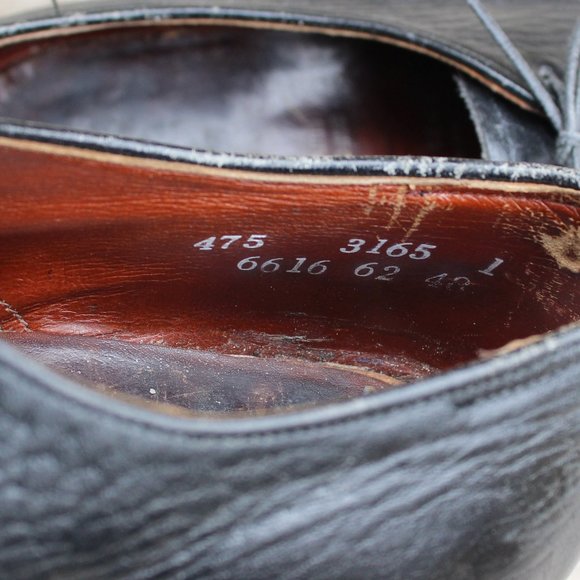 Vintage Dack's Black Prairie Oxhide Leather, Men's 7.5 D, Made in Canada - Picture 10 of 12